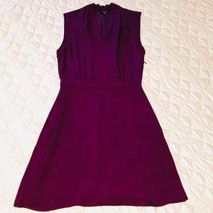 THEORY Silk Eggplant/Blackberry Sleeveless Pencil